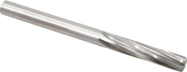 Made in USA - 27/64" High Speed Steel 6 Flute Chucking Reamer - Spiral Flute, 27/64" Straight Shank, 1-3/4" Flute Length, 5-3/8" OAL - Eagle Tool & Supply