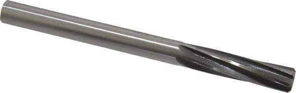Made in USA - 15/32" High Speed Steel 6 Flute Chucking Reamer - Spiral Flute, 15/32" Straight Shank, 1-3/4" Flute Length, 5-3/4" OAL - Eagle Tool & Supply