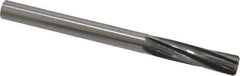 Made in USA - 15/32" High Speed Steel 6 Flute Chucking Reamer - Spiral Flute, 15/32" Straight Shank, 1-3/4" Flute Length, 5-3/4" OAL - Eagle Tool & Supply