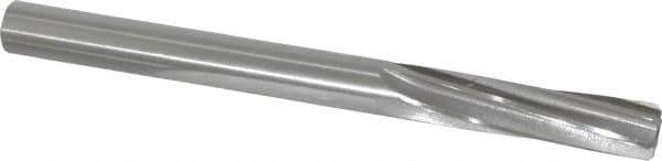 Made in USA - 1/2" High Speed Steel 6 Flute Chucking Reamer - Spiral Flute, 1/2" Straight Shank, 2" Flute Length, 6" OAL - Eagle Tool & Supply