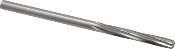 Made in USA - 0.1855" High Speed Steel 6 Flute Chucking Reamer - Spiral Flute, 0.1855" Straight Shank, 1-1/8" Flute Length, 3-1/2" OAL - Eagle Tool & Supply