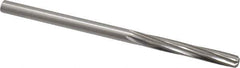 Made in USA - 0.1855" High Speed Steel 6 Flute Chucking Reamer - Spiral Flute, 0.1855" Straight Shank, 1-1/8" Flute Length, 3-1/2" OAL - Eagle Tool & Supply