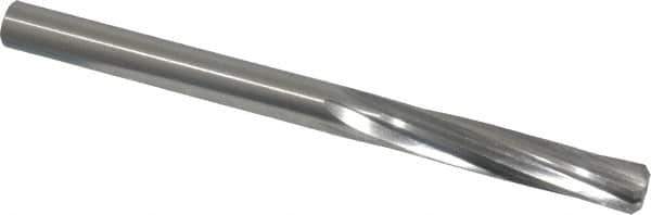 Made in USA - 3/8" High Speed Steel 6 Flute Chucking Reamer - Spiral Flute, 3/8" Straight Shank, 1-3/4" Flute Length, 5" OAL - Eagle Tool & Supply