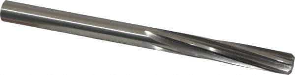 Made in USA - 3/8" High Speed Steel 6 Flute Chucking Reamer - Spiral Flute, 3/8" Straight Shank, 1-3/4" Flute Length, 5" OAL - Eagle Tool & Supply