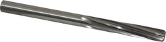 Made in USA - 3/8" High Speed Steel 6 Flute Chucking Reamer - Spiral Flute, 3/8" Straight Shank, 1-3/4" Flute Length, 5" OAL - Eagle Tool & Supply