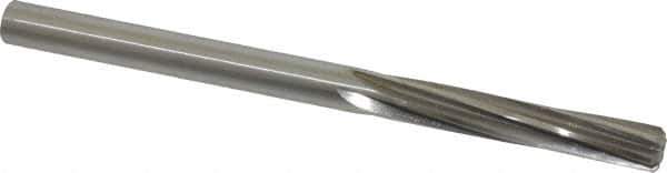 Made in USA - Letter J High Speed Steel 6 Flute Chucking Reamer - Spiral Flute, 0.277" Straight Shank, 1-1/2" Flute Length, 4-1/8" OAL - Eagle Tool & Supply