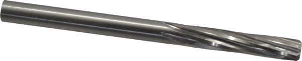 Made in USA - Letter U High Speed Steel 6 Flute Chucking Reamer - Spiral Flute, 0.368" Straight Shank, 1-3/4" Flute Length, 5" OAL - Eagle Tool & Supply
