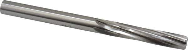 Made in USA - Letter Y High Speed Steel 6 Flute Chucking Reamer - Spiral Flute, 0.404" Straight Shank, 1-3/4" Flute Length, 5-1/4" OAL - Eagle Tool & Supply