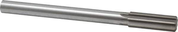 Made in USA - 7/8" Cobalt 8 Flute Chucking Reamer - Straight Flute, 3/4" Straight Shank, 2-5/8" Flute Length, 10" OAL - Eagle Tool & Supply