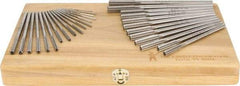 Made in USA - 1/8" to 1/2", Chucking Reamer Set - Straight Flute, Right Hand Cut, 29 Pieces - Eagle Tool & Supply
