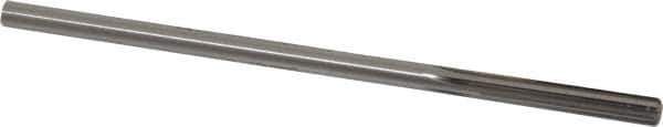 Made in USA - #3 Cobalt 6 Flute Chucking Reamer - Straight Flute, 0.2075" Straight Shank, 1-1/4" Flute Length, 5" OAL - Eagle Tool & Supply