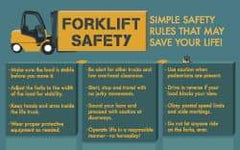 NMC - 24" Wide x 18" High Laminated Paper Forklift Operating Information Poster - 0.01" Thick, English - Eagle Tool & Supply