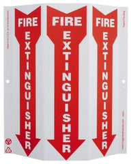 NMC - Fire Extinguisher, Rigid Plastic Fire Sign - 9" Wide x 12" High - Eagle Tool & Supply