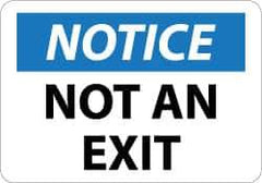 NMC - Notice - Not An Exit, Aluminum Exit Sign - 10" Wide x 7" High - Eagle Tool & Supply