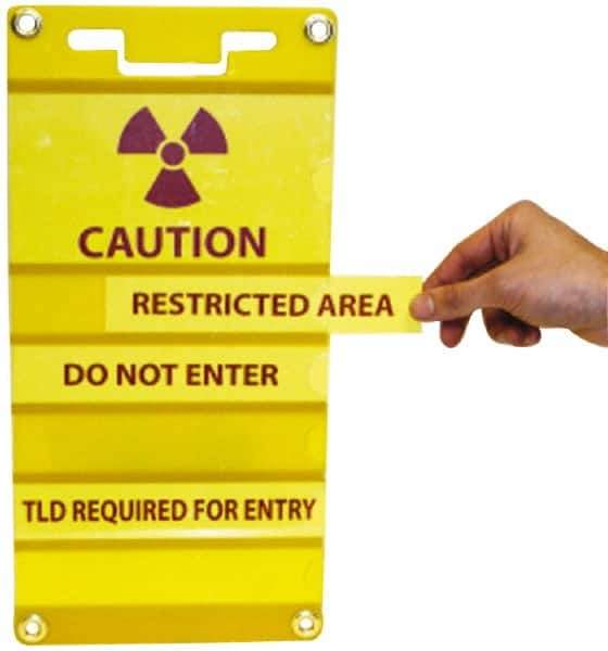 NMC - 16-1/2" Long x 8" Wide, Rigid Plastic Safety Sign - Rectangle, 0.01" Thick, Use for Hazardous Materials - Eagle Tool & Supply