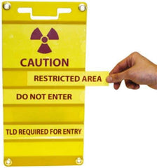NMC - 16-1/2" Long x 8" Wide, Rigid Plastic Safety Sign - Rectangle, 0.01" Thick, Use for Hazardous Materials - Eagle Tool & Supply