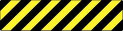 NMC - Blank, Anti-Skid Pressure-Sensitive Vinyl Floor Sign - Rectangle, Black on Yellow, Adhesive Backed, For Exit, Entrance & Directional - Eagle Tool & Supply