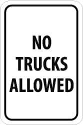 NMC - "Not an Exit", 18" Wide x 24" High, Aluminum Parking Lot Traffic Signs - 0.08" Thick, Black on White, Engineer Grade Reflectivity, Rectangle, Post Mount - Eagle Tool & Supply