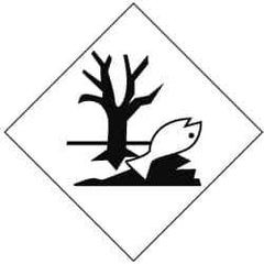 NMC - Shipping Label - Legend: Blank - No Legend, Black & White, 4" Long x 4" High, Sign Muscle Finish - Eagle Tool & Supply