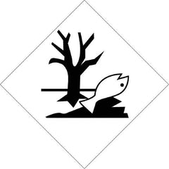 NMC - 10-3/4" Wide x 10-3/4" High, Rigid Plastic Placard - Black on White, UV Resistant, Chemical Resistant, Graffiti Proof - Eagle Tool & Supply