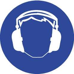 NMC - ISO Label - White & Blue, 2" Long x 2" High, Sign Muscle Finish - Eagle Tool & Supply