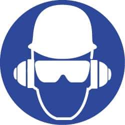 NMC - ISO Label - White & Blue, 2" Long x 2" High, Sign Muscle Finish - Eagle Tool & Supply