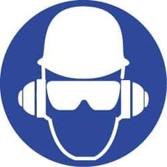 NMC - ISO Label - White & Blue, 2" Long x 2" High, Sign Muscle Finish - Eagle Tool & Supply