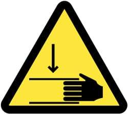 NMC - ISO Label - Black & Yellow, 2" Long x 2" High, Sign Muscle Finish - Eagle Tool & Supply