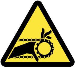 NMC - ISO Label - Black & Yellow, 2" Long x 2" High, Sign Muscle Finish - Eagle Tool & Supply