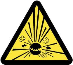 NMC - ISO Label - Black & Yellow, 2" Long x 2" High, Sign Muscle Finish - Eagle Tool & Supply