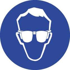 NMC - ISO Label - White & Blue, 4" Long x 4" High, Sign Muscle Finish - Eagle Tool & Supply