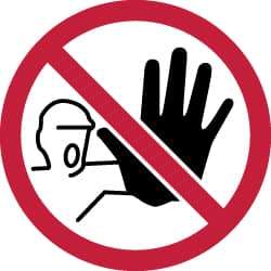 NMC - ISO Label - Black, Red & White, 4" Long x 4" High, Sign Muscle Finish - Eagle Tool & Supply