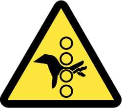 NMC - ISO Label - Black & Yellow, 4" Long x 4" High, Sign Muscle Finish - Eagle Tool & Supply