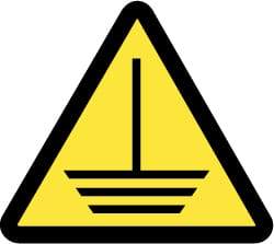 NMC - ISO Label - Black & Yellow, 4" Long x 4" High, Sign Muscle Finish - Eagle Tool & Supply