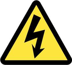 NMC - ISO Label - Black & Yellow, 4" Long x 4" High, Sign Muscle Finish - Eagle Tool & Supply