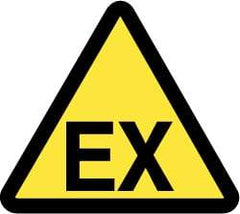 NMC - ISO Label - Black & Yellow, 4" Long x 4" High, Sign Muscle Finish - Eagle Tool & Supply