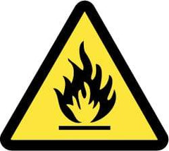 NMC - ISO Label - Black & Yellow, 4" Long x 4" High, Sign Muscle Finish - Eagle Tool & Supply