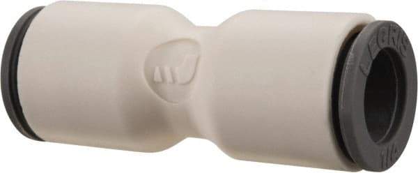 Parker - 1/4" OD, Bio-Sourced Nylon 11 Push-to-Connect Union - 230 Max psi, White - Eagle Tool & Supply