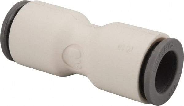 Parker - 3/8" OD, Bio-Sourced Nylon 11 Push-to-Connect Union - 190 Max psi, White - Eagle Tool & Supply