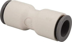 Parker - 3/8" OD, Bio-Sourced Nylon 11 Push-to-Connect Union - 190 Max psi, White - Eagle Tool & Supply