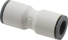 Parker - 1/2" OD, Bio-Sourced Nylon 11 Push-to-Connect Union - 160 Max psi, White - Eagle Tool & Supply