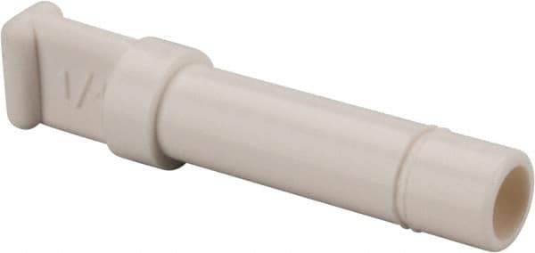 Parker - 1/4" OD, Bio-Sourced Nylon 11 Push-to-Connect Plug - 230 Max psi, White - Eagle Tool & Supply