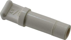 Parker - 3/8" OD, Bio-Sourced Nylon 11 Push-to-Connect Plug - 190 Max psi, White - Eagle Tool & Supply