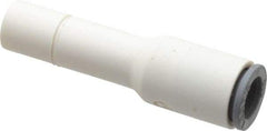 Parker - 1/4 x 5/16" OD, Bio-Sourced Nylon 11 Push-to-Connect Plug-In Reducer - 230 Max psi, 5/16" Stem Diam, White - Eagle Tool & Supply