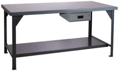 Durham - 48 Wide x 30" Deep x 34" High, Steel Workbench - Rounded Edge, Fixed Legs - Eagle Tool & Supply