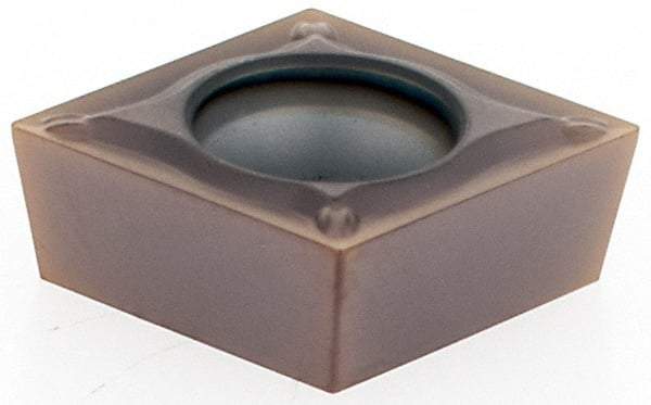 Sumitomo - CCMT32.50.5 ESU Grade AC520U Carbide Turning Insert - TiAlN/AlCrN Finish, 80° Diamond, 3/8" Inscr Circle, 5/32" Thick, 0.0078" Corner Radius - Eagle Tool & Supply