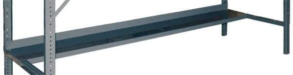 Durham - Steel Straight Edge Workbench & Workstation Shelf - 12" Deep, 1-1/2" High, Use with Durham 72" Folding Leg Workbenches - Eagle Tool & Supply