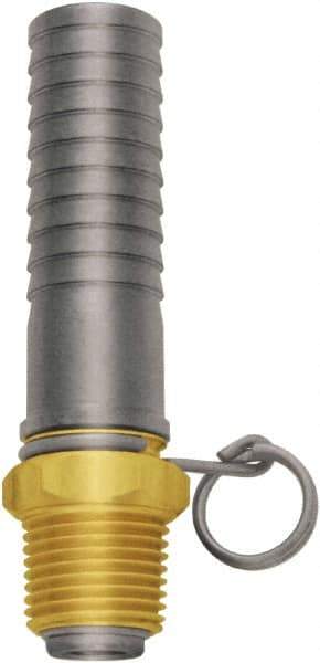 SANI-LAV - 1/2 NPT Thread Hose Barb x Male Swivel NPT Connector - 3/4" ID Hose x 0.8" OD Hose, Brass - Eagle Tool & Supply