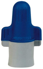 3M - 4, 14 to 2, 6 AWG, 600 Volt, Flame Retardant, Wing Twist on Wire Connector - Blue & Gray, 221°F - Eagle Tool & Supply