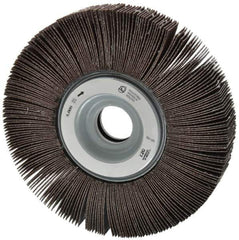 Merit Abrasives - 6" Diam, 120 Grit Aluminum Oxide Unmounted Flap Wheel - 1" Hole, 1" Wide, Coated, Fine Grade, 6,000 Max RPM , Cloth Backing - Eagle Tool & Supply